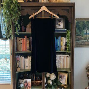 White Stag Black Velvet Maxi Skirt – M – A-Line Pull On Classic Holiday Evening